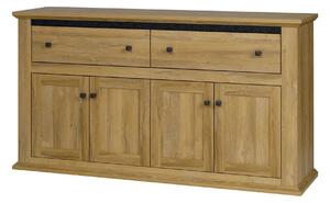 Comoda LEON MZ10, stejar grand, DTD laminat, 160x45x87 cm