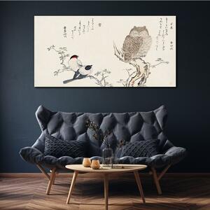 Tablou canvas Ramura Animale Păsări Bufniță