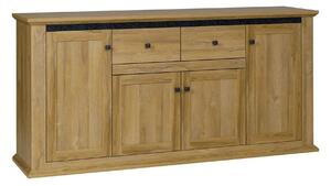 Comoda LEON MZ9, stejar grand, PAL laminat/metal, 180x45x87 cm