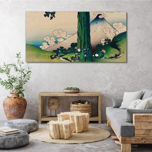 Tablou canvas Munte Tree Sătenii Nori