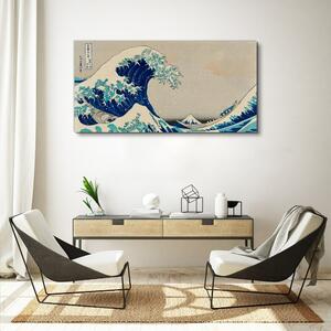 Tablou canvas bărci de furtună marină valuri