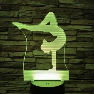 Lampă LED 3D Gimnastă cu iluminizare în 7 culori