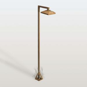 Moretti Luce Bornă luminoasă LED Aura Edge, 100 x 19,5 cm, alamă antică, Bronz / Alamă Veche, Alamă, Casă de țară / Rustic