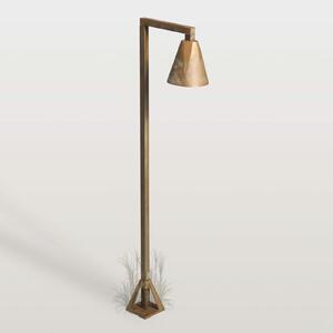 Moretti Luce Bornă luminoasă LED Silva Disk, 80 x 19 cm, alamă antică, Bronz / Alamă Veche, Alamă, Casă de țară / Rustic