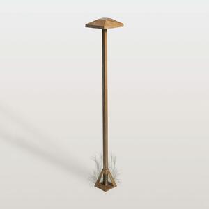 Moretti Luce Bornă luminoasă LED Aura Edge, înălțime 80 cm, alamă antică, IP65, Bronz / Alamă Veche, Alamă, Casă de țară / Rustic