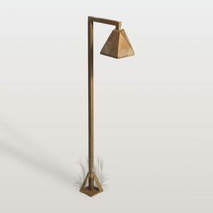 Moretti Luce Bornă luminoasă LED Silva Edge, 80 x 19 cm, alamă antică, Bronz / Alamă Veche, Alamă, Casă de țară / Rustic