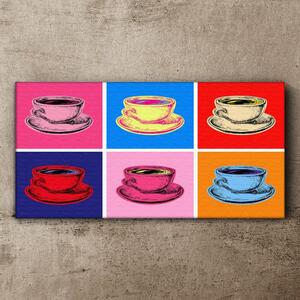 Tablou canvas cești de abstractizare cafea băuturi