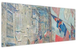 Tablou - Childe Hassam, Allies day, reproducere (120x50 cm)
