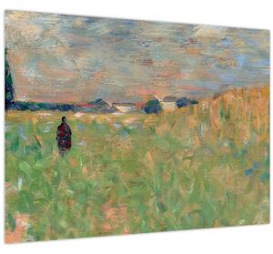 Tablou pe sticlă - Georges Seurat, A Summer Landscape, reproducere (70x50 cm)