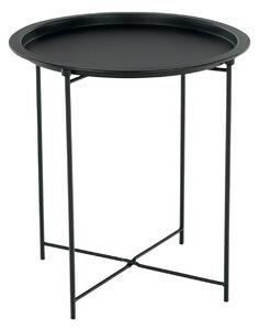 Masuta auxiliara cu tava detasabila RENDER, negru, metal, 47x47x50 cm