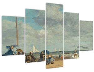 Tablou - Eugène Boudin, Beach at Trouville, reproducere (150x105 cm)