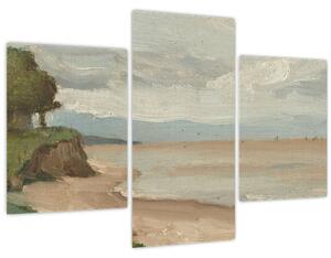 Tablou - Jean-Baptiste-Camille Corot, Beach Near Etretat, reproducere (90x60 cm)