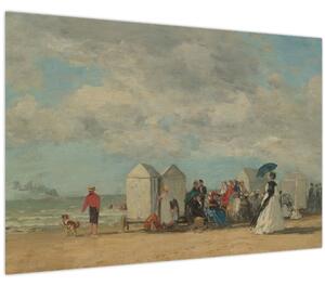 Tablou - Eugène Boudin, Beach Scene, reproducere (90x60 cm)