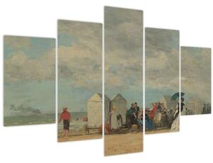 Tablou - Eugène Boudin, Beach Scene, reproducere (150x105 cm)