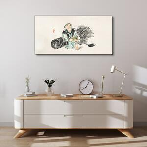 Tablou canvas Bătrânul de lemne asiatic
