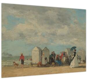 Tablou - Eugène Boudin, Beach Scene, reproducere (70x50 cm)