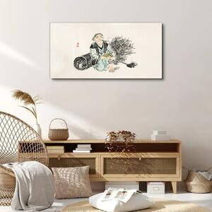 Tablou canvas Bătrânul de lemne asiatic