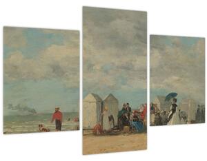 Tablou - Eugène Boudin, Beach Scene, reproducere (90x60 cm)