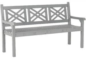 Bancă gradina FABLA, gri, lemn, 150x58x88 cm
