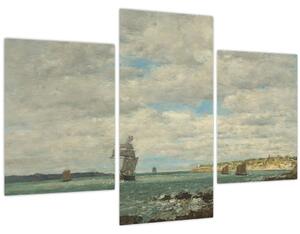 Tablou - Eugène Boudin, Coast of Brittany, reproducere (90x60 cm)