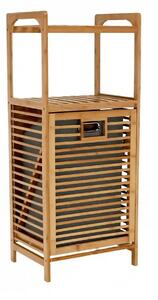 Cos de rufe KERI NEW, stejar auriu, bambus/material textil, 40x30x95 c