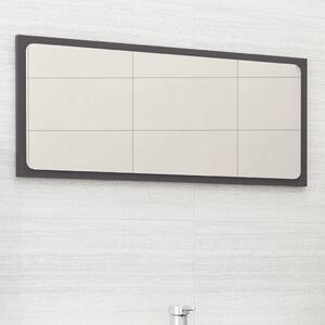 Oglindă de baie, gri extralucios, 80x1,5x37 cm, PAL