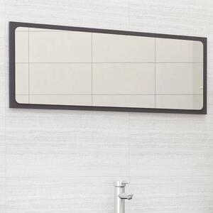 Oglindă de baie, gri extralucios, 100x1,5x37 cm, PAL