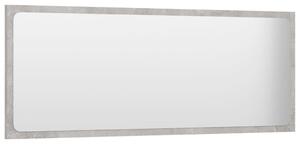 Oglindă de baie, gri beton, 100x1,5x37 cm, PAL