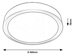 Rabalux - Plafonieră LED RGB dimabilă cu senzor LED/28W/230V + telecomandă