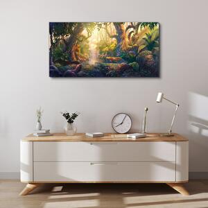 Tablou canvas flori de râu de pădure fantezie