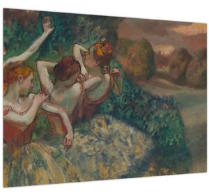 Tablou pe sticlă - Edgar Degas, Four Dancers, reproducere (70x50 cm)