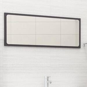Oglindă de baie, gri, 90x1,5x37 cm, PAL