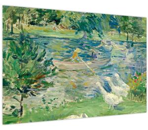 Tablou - Berthe Morisot, Girl in a Boat with Geese, reproducere (90x60 cm)