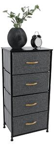 Comoda PALMERA TYP 2, negru/gri inchis, 45x30x95 cm