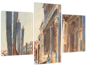 Tablou - John Singer Sargent, Gondola Moorings on the Grand Canal, reproducere (90x60 cm)