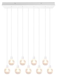 Trio - Candelabru suspendat pe cablu MELA 9xE14/25W/230V, alb