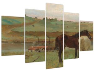 Tablou - Edgar Degas, Horses in a Meadow, reproducere (150x105 cm)