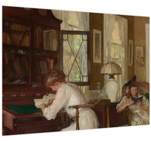 Tablou - Edmund Tarbell, Josephine and Mercie, reproducere (70x50 cm)