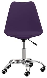 Scaune de birou, 2 buc., violet, piele ecologică