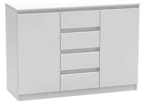 Comoda HANY NEW 010, alb, DTD laminat, 134x49x95 cm