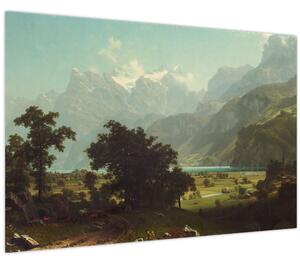 Tablou - Albert Bierstadt, Lake Lucerne, reproducere (90x60 cm)