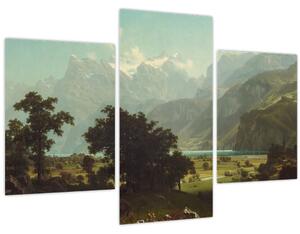 Tablou - Albert Bierstadt, Lake Lucerne, reproducere (90x60 cm)