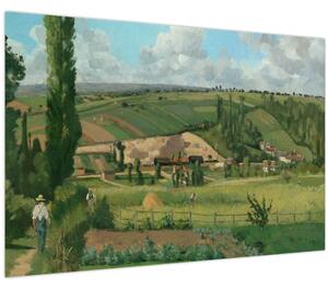 Tablou - Camille Pissarro, Landscape at Les Pâtis, Pontoise, reproducere (90x60 cm)