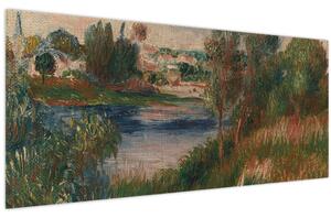 Tablou - Auguste Renoir, Landscape at Vetheuil, reproducere (120x50 cm)