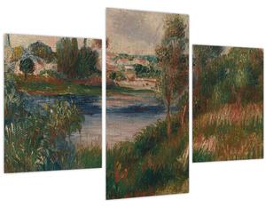 Tablou - Auguste Renoir, Landscape at Vetheuil, reproducere (90x60 cm)