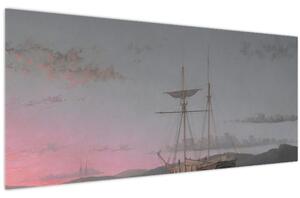 Tablou - Fitz Henry Lane, Lumber Schooners at Evening on Penobscot Bay, reproducere (120x50 cm)