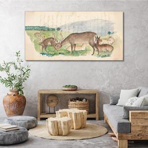 Tablou canvas Desen de animale de cerb
