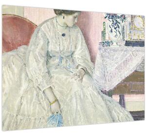 Tablou pe sticlă - Frederick Carl Frieseke, Memories, reproducere (70x50 cm)