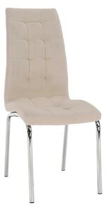 Scaun GERDA NEW, bej, stofa clasica/metal, 42x58x103 cm