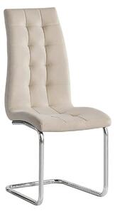 Scaun SALOMA NEW, stofa catifelata/metal, bej, 42x56,5x105 cm